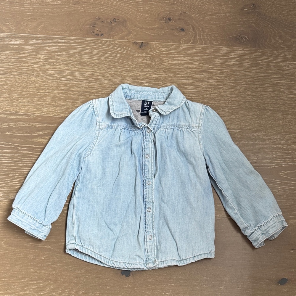Gap Light Blue Denim Shirt for Kids - Size 2T